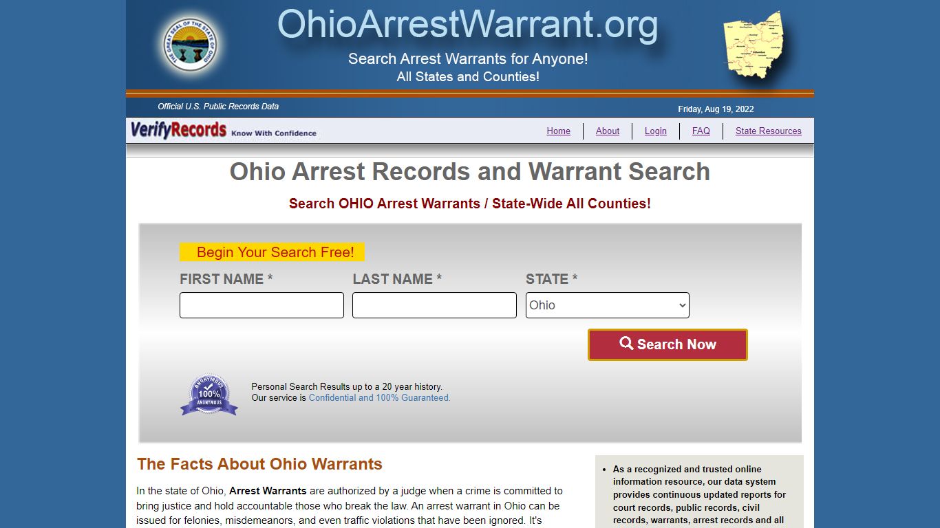 Ohio Arrest Warrants